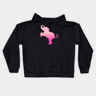 Pink Ombre Elephant Love Kids Hoodie